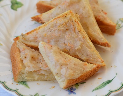 オーブンで作る揚げない簡単エビトースト おつまみにおすすめ ふうらぼ